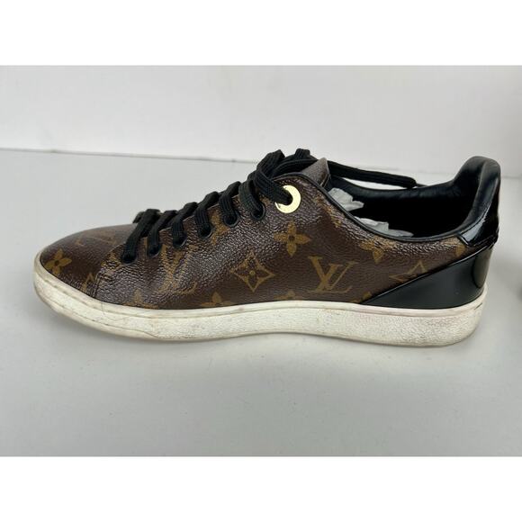 Louis Vuitton Monogram Canvas Patent Leather Front Row Sneakers - Size 37 - Picture 5 of 8